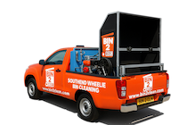 Bin 2 Clean truck providing mobile wheelie bin cleaning service in Southend-on-Sea